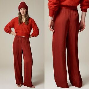NWT J CREW Soft shine pajama pant in Berry Sangria